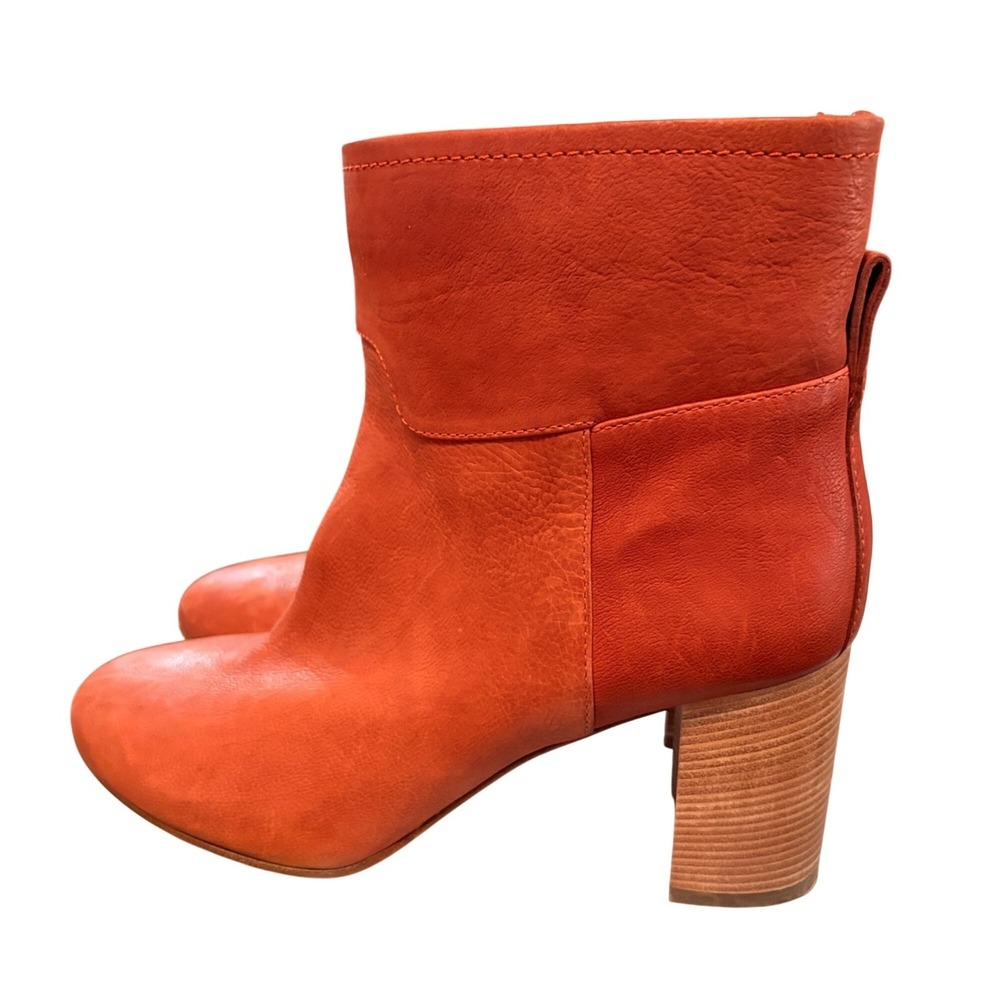 Giuseppe Zanotti Camel Suede Ankle Boots Women's Size 38 Tan Block Booties Boho